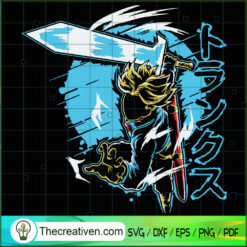 Trunks Super Saiyan 2 Dragon Ball SVG, Dragon Ball SVG, Goku SVG