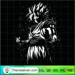 Son Goku Ultra Instinct Drag SVG Cut File for Cricut