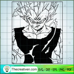 Majin Vegeta Super Saiyan 2  SVG Cut File for Cricut