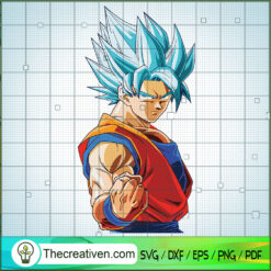 Goku Super Saiyan Blue SVG, Dragon Ball SVG, Goku SVG
