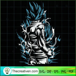 Son Goku Syper Saiyan Blue D SVG Cut File for Cricut