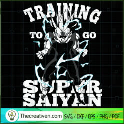 Training To Go Super Saiyan Vegeta SVG, Dragon Ball SVG, Goku SVG