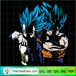 Vegeta with Son Goku Together SVG, Dragon Ball SVG, Goku SVG