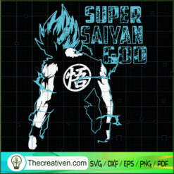 Super Saiyan God Vegeta SVG, Dragon Ball SVG, Goku SVG