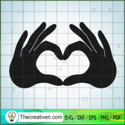 Hand Heart Free SVG Cut File for Cricut & Silhouette