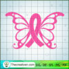 Butterfly Cancer Free SVG Cut File for Cricut & Silhouette 3 CANCER AWARE 1 copy