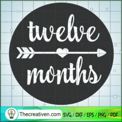 Twelve Month Free SVG Cut File for Cricut & Silhouette