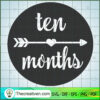 Ten Month SVG Free, Birthday SVG Free, Free SVG For Cricut Silhouette 2 TEN MONTHS copy