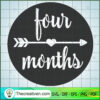 Four Month SVG Free, Birthday SVG Free, Free SVG For Cricut Silhouette 3 FOUR MONTHS copy