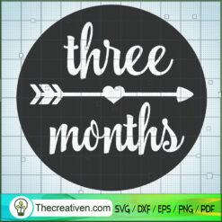Three Month Free SVG Cut File for Cricut & Silhouette
