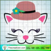 Cat Wear Hat SVG Free, Cat SVG Free, Free SVG For Cricut Silhouette 3 CAT 4 copy