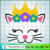 Cat Crown Head SVG Free, Cat SVG Free, Free SVG For Cricut Silhouette 3 CAT 3 copy