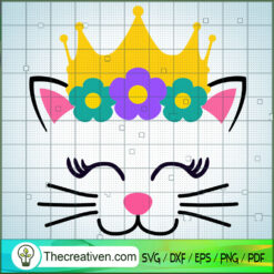 Cat Crown Head SVG Free, Cat SVG Free, Free SVG For Cricut Silhouette