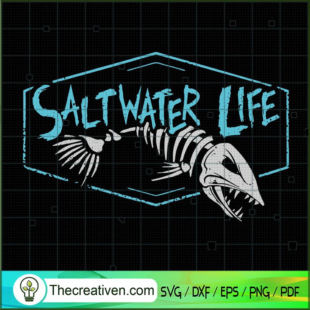 Saltwater Life SVG Cut File for Cricut & Silhouette 1 Saltwater Life SVG Cut File for Cricut & Silhouette