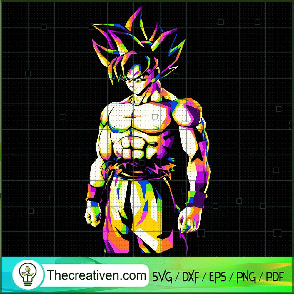 Goku Colorful Art SVG, Goku SVG, Dragon Ball Z SVG 1 Goku Colorful Art SVG, Goku SVG, Dragon Ball Z SVG