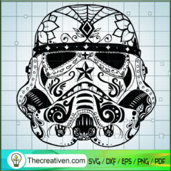 Stormtrooper Head Pattern SVG, Star Wars SVG, Stormtrooper SVG