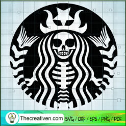 Skeleton Starbucks Logo SVG Cut File for Cricut & Silhouette