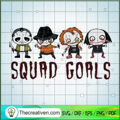 Squad Goals Horror Characters SVG Cut File for Cricut & Silhouette