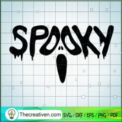 Spooky Ghost Face SVG, Spooky SVG, Halloween SVG
