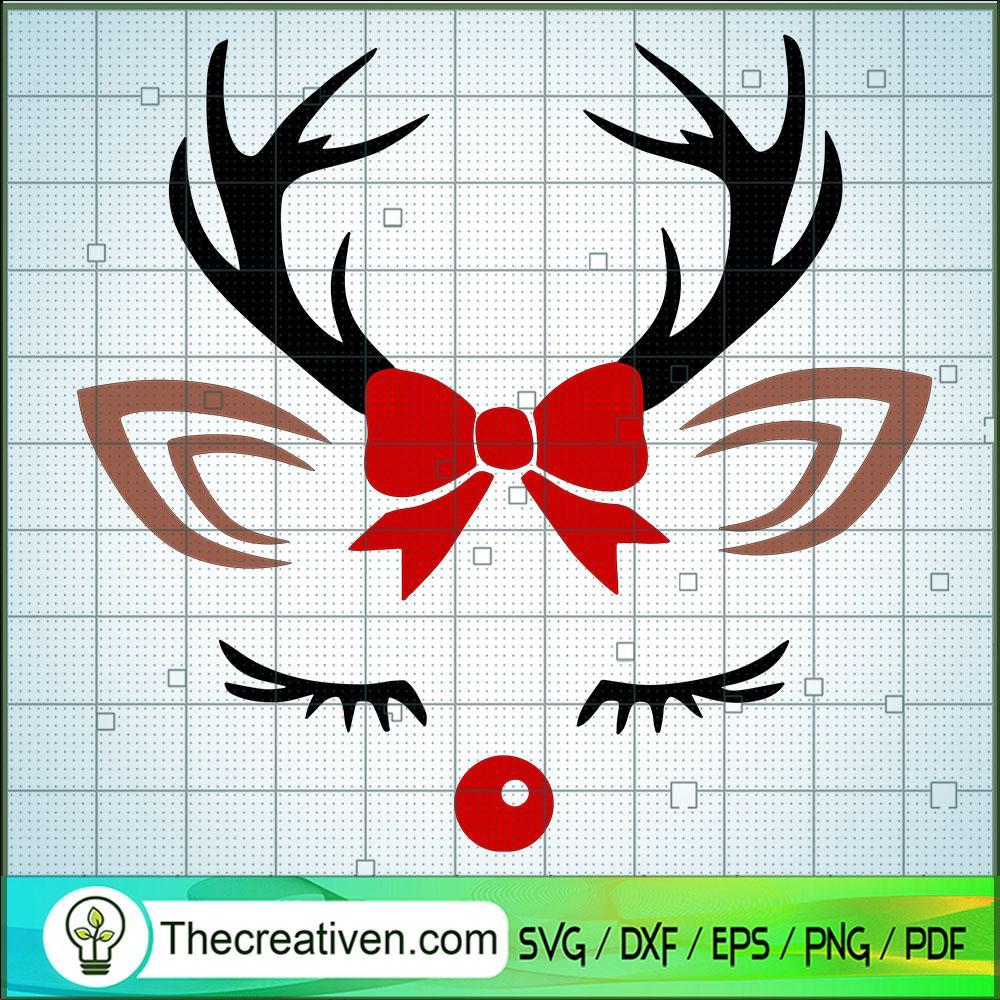 Reindeer Face SVG, Reindeer Christmas SVG, Reindeer SVG 1 93 copy 3