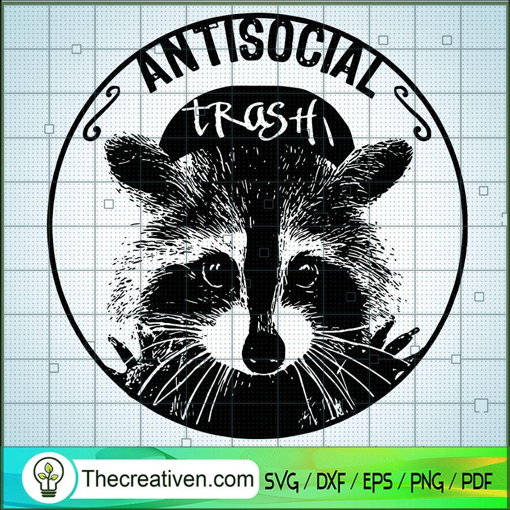 Antisocial Trash SVG, Raccoon Anti Social SVG, Raccoon SVG 1 Antisocial Trash SVG, Raccoon Anti Social SVG, Raccoon SVG