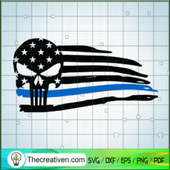 Punisher Skull SVG, Skull SVG, US Flag SVG