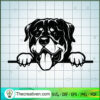 Peeking Rottweiler SVG, Rottweiler Dog SVG, Pet Lover SVG