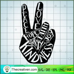 Hi Peace Love Hope SVG Cut File for Cricut & Silhouette