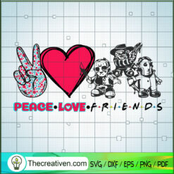 Peace Love Friends Horror SVG Cut File for Cricut & Silhouette
