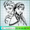 Elsa And Anna SVG, Disney Princess SVG, Walt Disney SVG