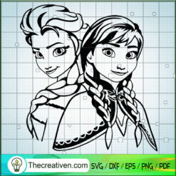 Elsa And Anna SVG, Disney Princess SVG, Walt Disney SVG