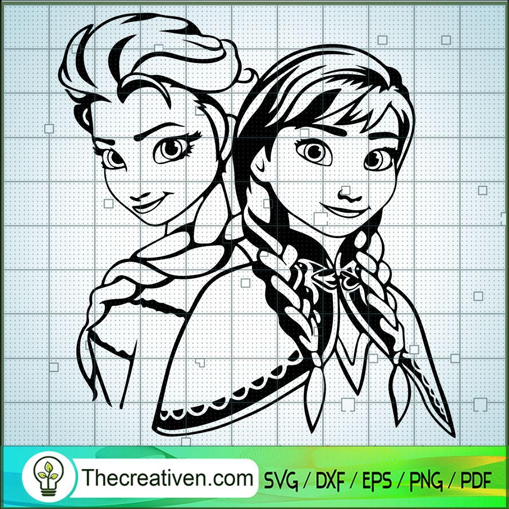 Elsa And Anna SVG, Disney Princess SVG, Walt Disney SVG 1 Elsa And Anna SVG, Disney Princess SVG, Walt Disney SVG