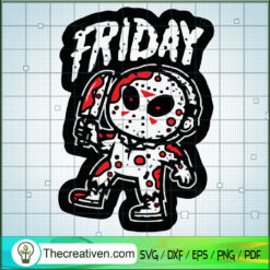 Friday The 13th SVG, Jason Voorhees Chibi SVG, Horror Movie SVG