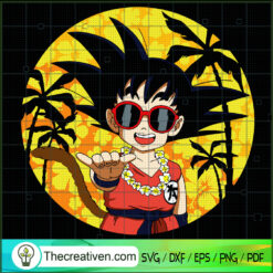 Goku Chill Vibes SVG, Goku Summer Time SVG, Dragon Ball SVG