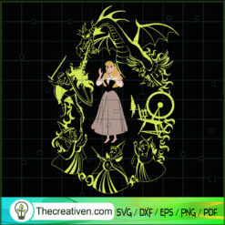 Disney Sleeping Beauty SVG, Disney Princess SVG, Maleficent Dragon SVG