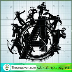 Avengers Characters Logo SVG, Avengers Characters SVG, Marvel SVG