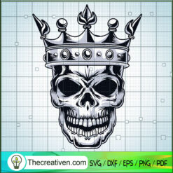 King Skull SVG, Scary Skull SVG, King SVG
