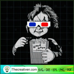 Chucky Take a Popcorn SVG Cut File for Cricut & Silhouette