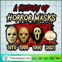 A History of Horror Masks SVG Cut File for Cricut & Silhouette