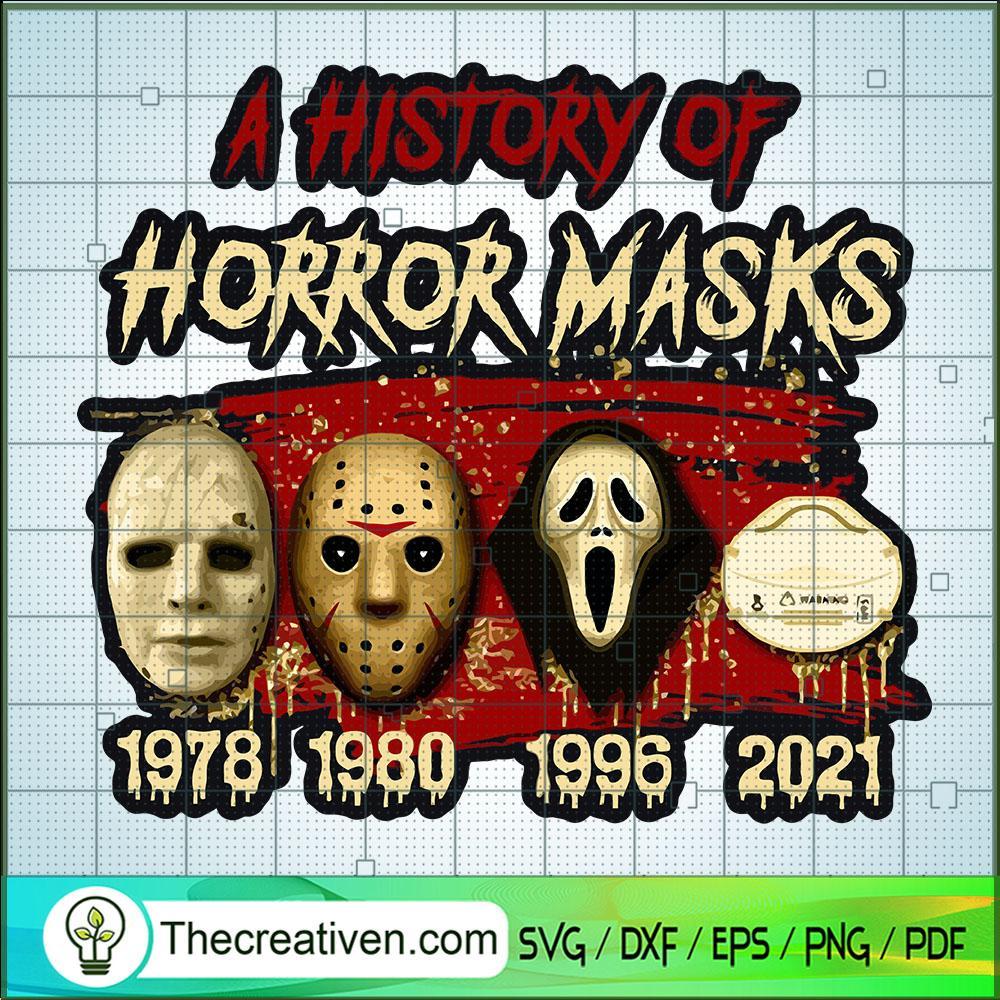 A History of Horror Masks SVG Cut File for Cricut & Silhouette 1 A History of Horror Masks SVG Cut File for Cricut & Silhouette