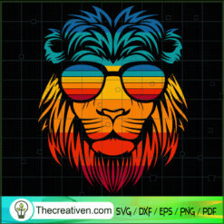 Lion Head Retro SVG, Chill Vibes SVG, Lion SVG