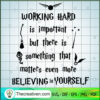 Working Hard Is Important Bu SVG Cut File for Cricut