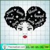 Afro Puff Queen Star SVG, Afro Puff Girl SVG, Black People SVG