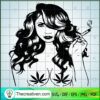 Sexy Girl Cannabis SVG, Girl Smoke Weed SVG, Leaf SVG 3 82 copy 4