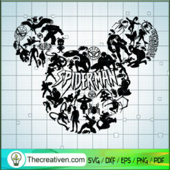 Spider Man Mickey Head SVG, Spider Man SVG, Mickey Head SVG