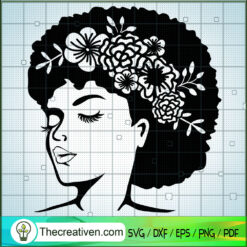 Woman Birthday SVG, Beautiful Hair SVG, Afro Woman SVG