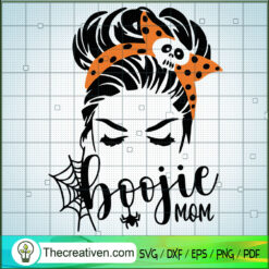 Boojie Mom SVG, Halloween SVG, Mom Skull SVG