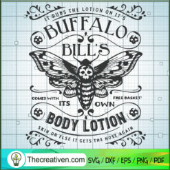 Buffalo Bill Body Lotion SVG, Buffalo Skull SVG, Halloween SVG