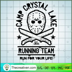 Camp Crystal Lake Running Te SVG Cut File for Cricut