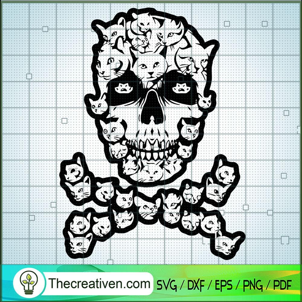 Skull Cat SVG, Skull SVG, Cat Horror SVG 1 Skull Cat SVG, Skull SVG, Cat Horror SVG
